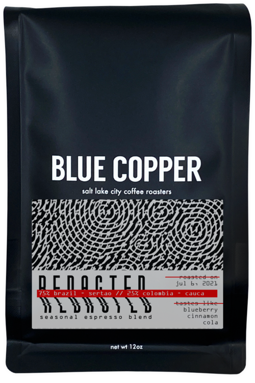 Blue Copper Coffee Beans-Redacted Espresso