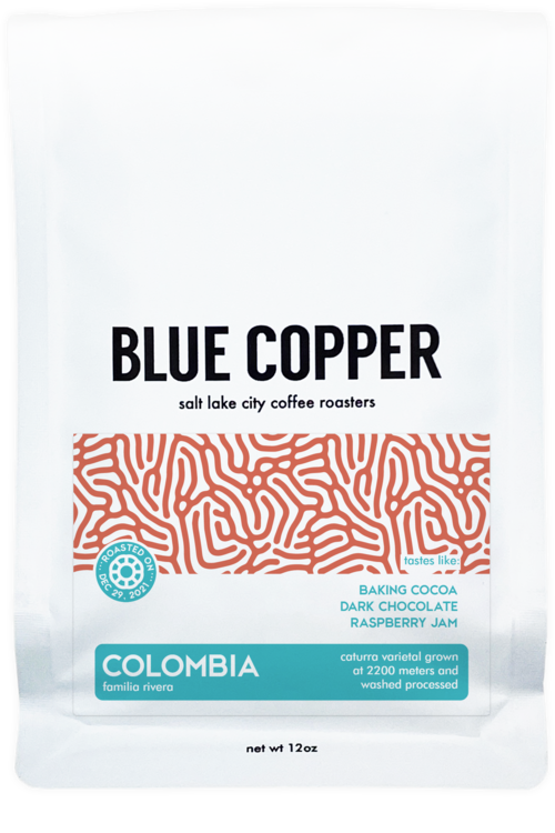 Blue Copper Coffee Beans-Colombia Familia Rivera El Retiro